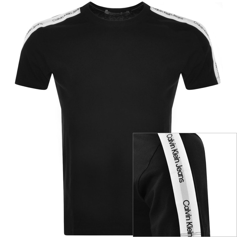 Alternative Image for ProductCalvin Klein Jeans Logo Tape T Shirt Black1