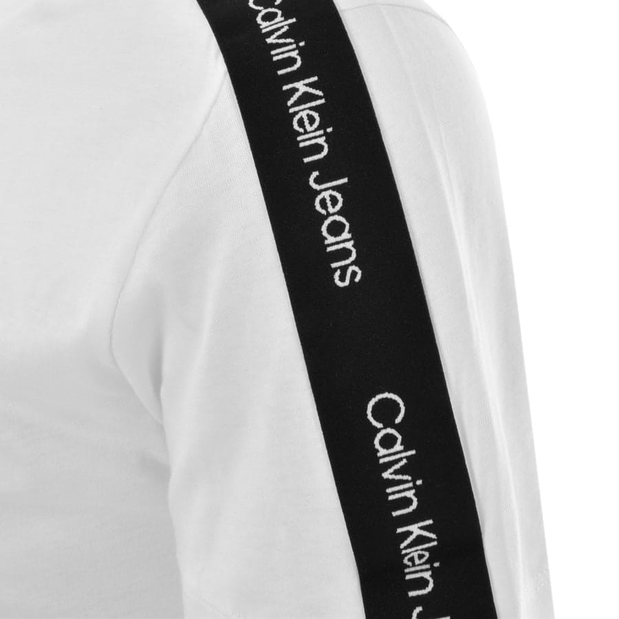 Alternative Image for ProductCalvin Klein Jeans Logo Tape T Shirt White3