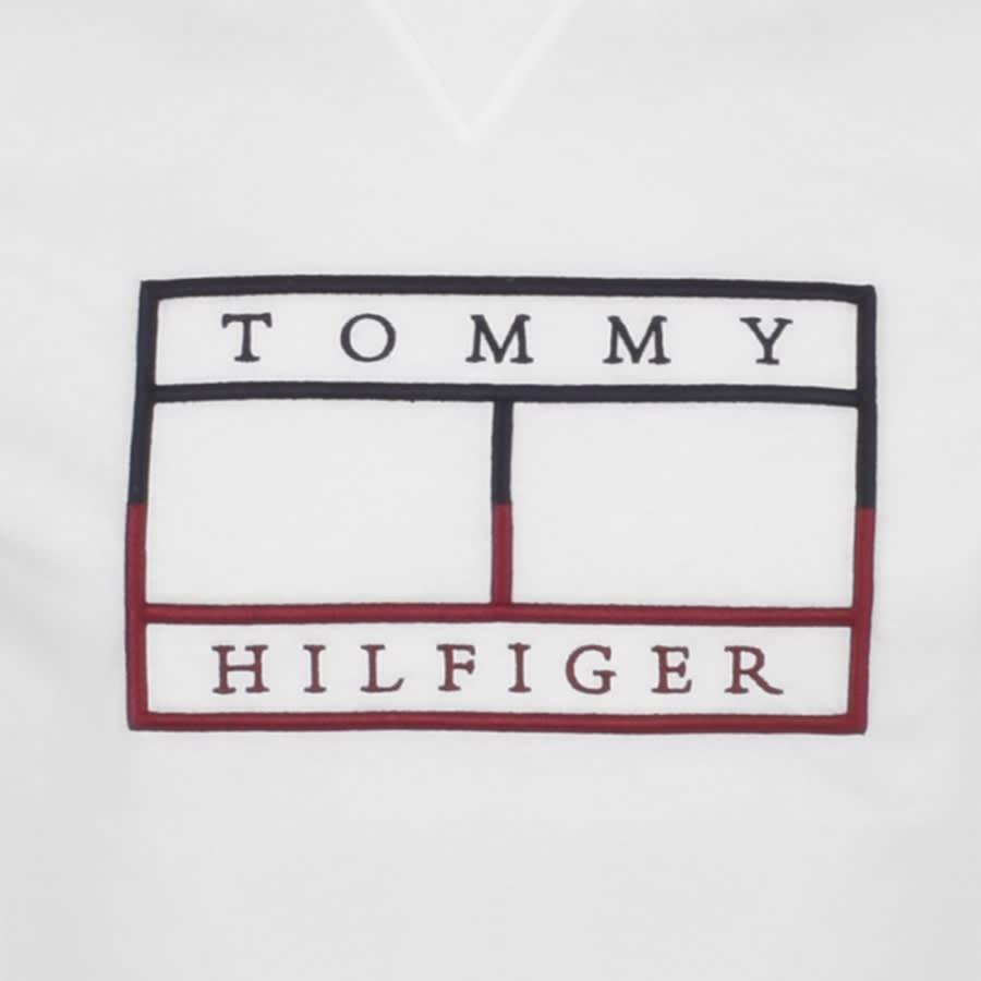 Tommy Hilfiger Outline Flag T Shirt White | Mainline Menswear United States
