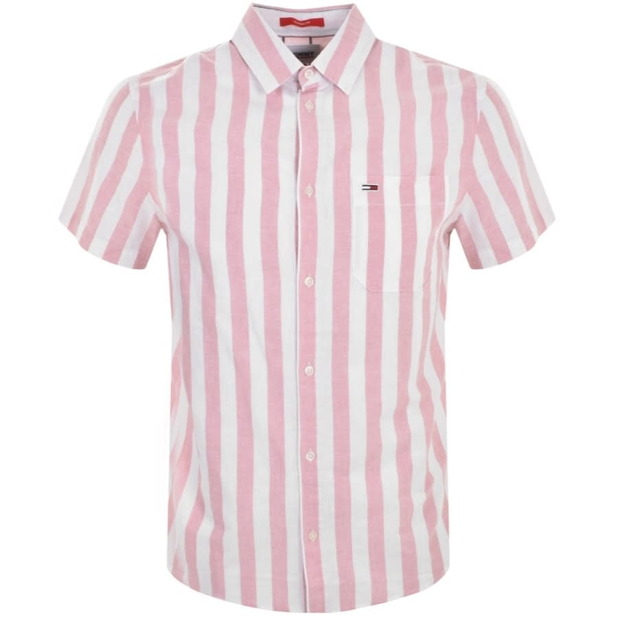 Alternative Image for ProductTommy Jeans Stripe Short Sleeve Shirt Pink1