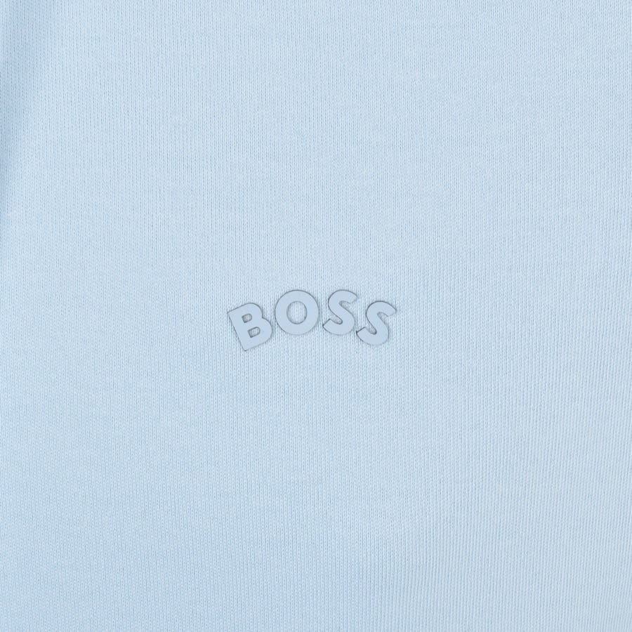 Alternative Image for ProductBOSS Soody Curved Hoodie Blue3