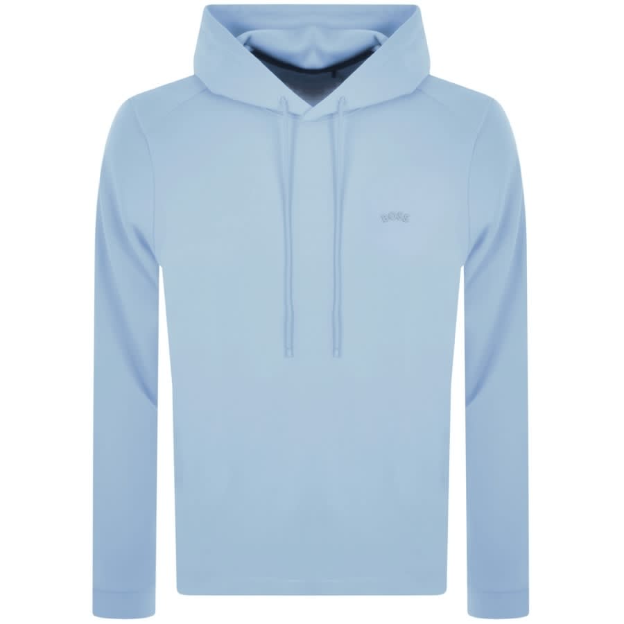 Alternative Image for ProductBOSS Soody Curved Hoodie Blue1