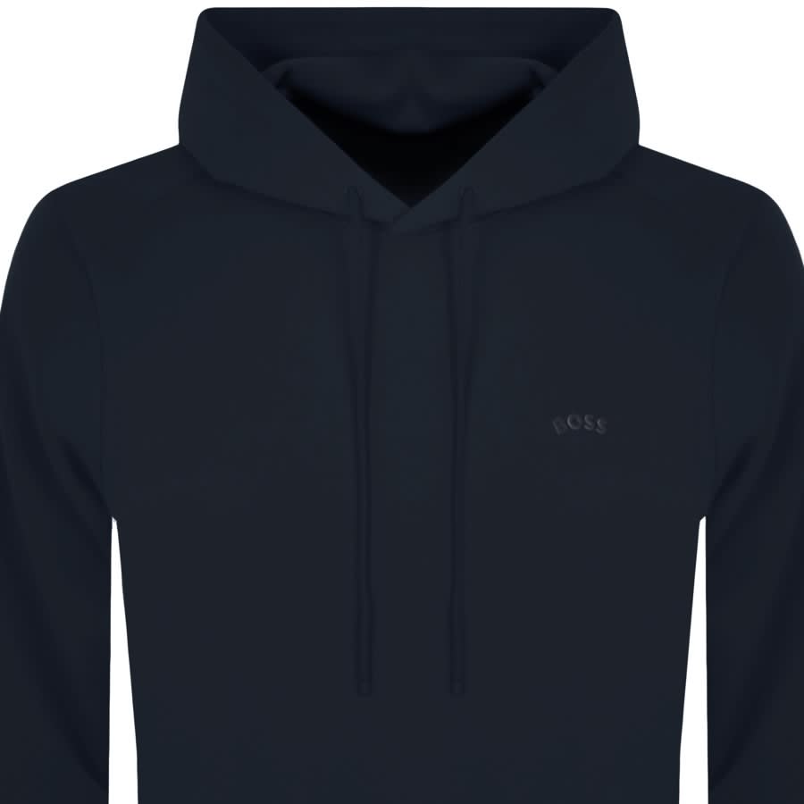 Alternative Image for ProductBOSS Soody Curved Hoodie Navy2