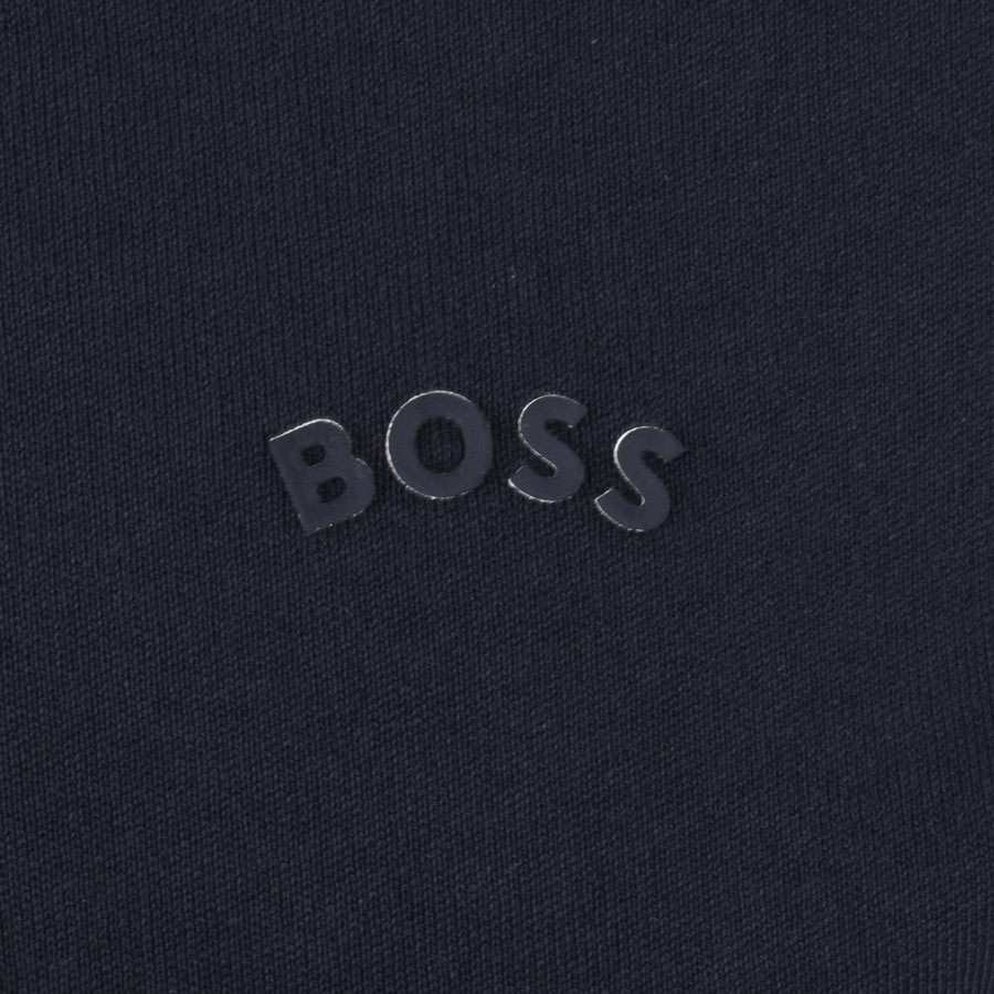 Alternative Image for ProductBOSS Soody Curved Hoodie Navy3