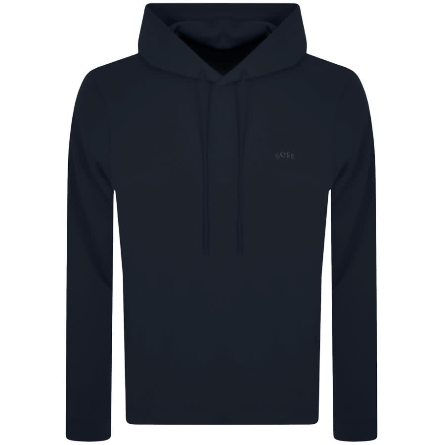 Alternative Image for ProductBOSS Soody Curved Hoodie Navy1