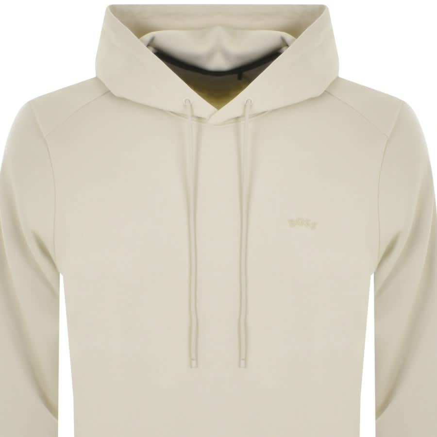 Alternative Image for ProductBOSS Soody Curved Hoodie Beige2