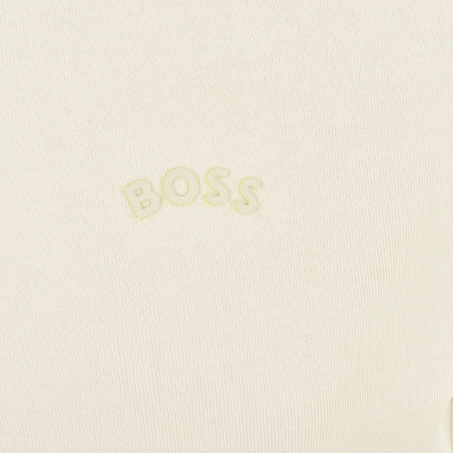 Alternative Image for ProductBOSS Soody Curved Hoodie Beige3