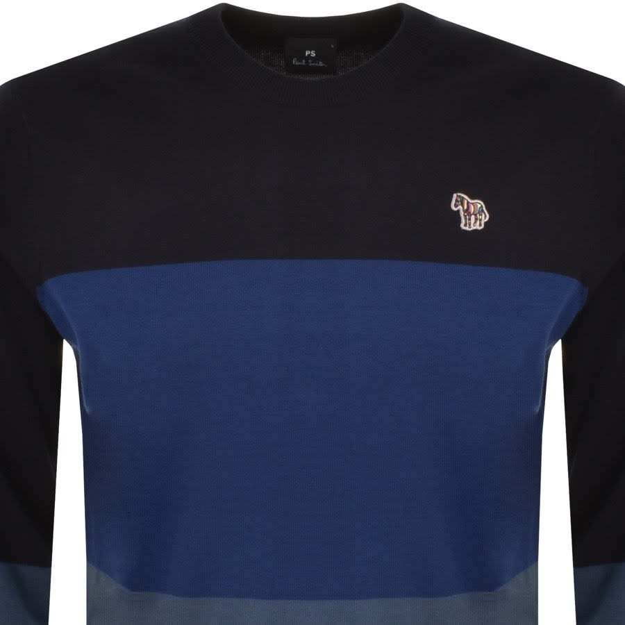 Alternative Image for ProductPS By Paul Smith Logo Knit Jumper Blue2