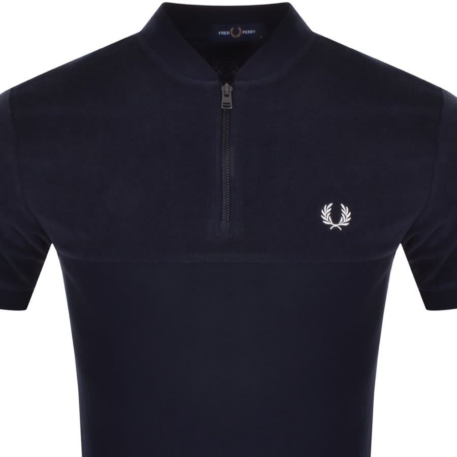 Alternative Image for ProductFred Perry Towelling Panel Polo T Shirt Navy2