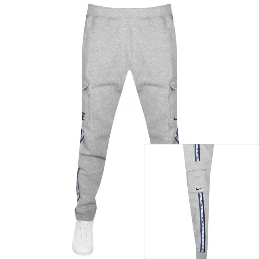 Alternative Image for ProductNike Repeat Fleece Cargo Jogging Bottoms Grey1