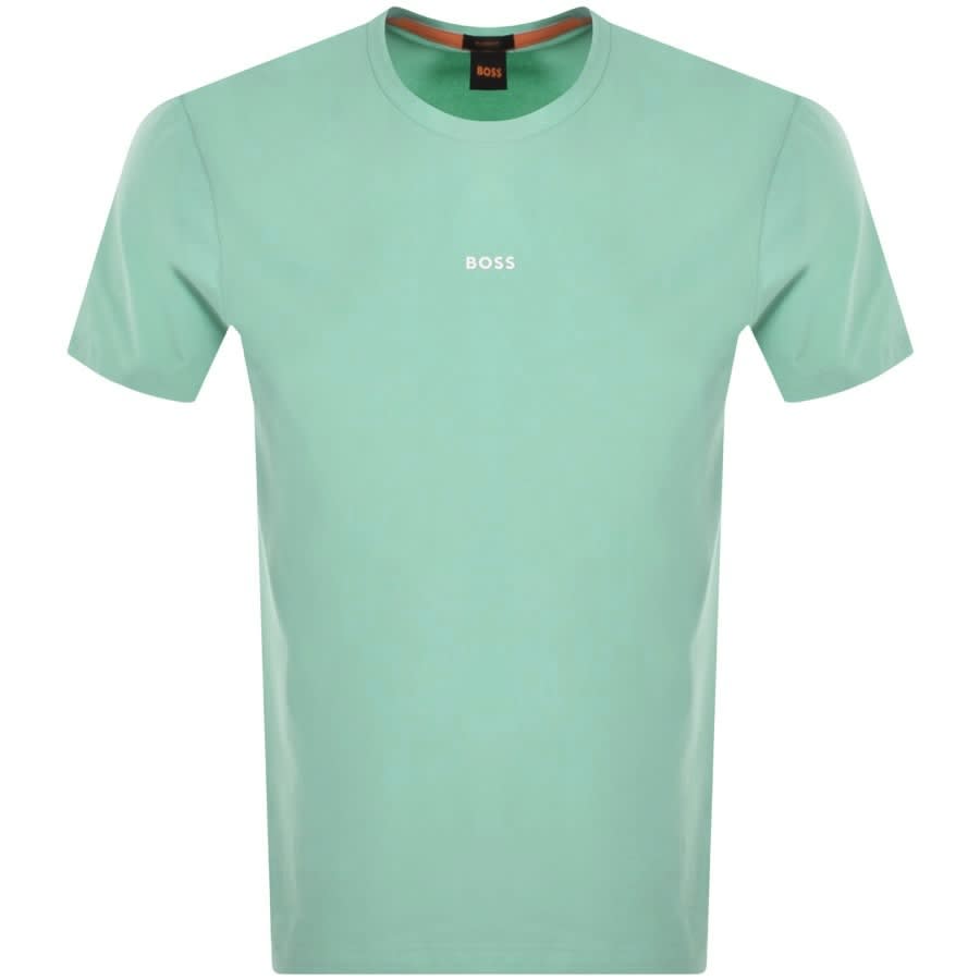 BOSS TChup Logo T Shirt Green | Mainline Menswear United States