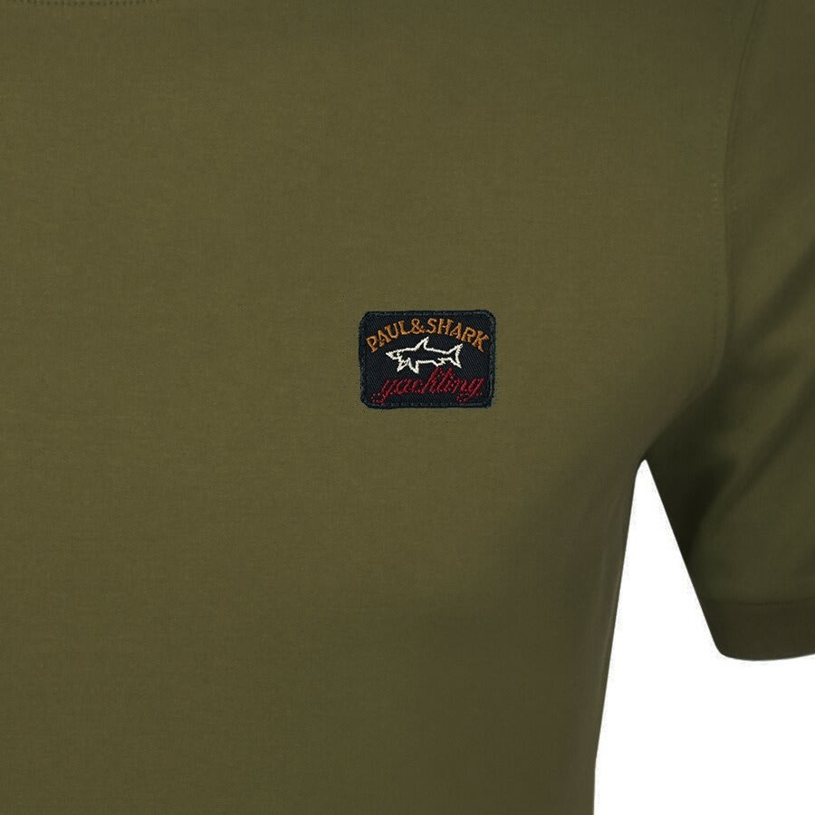Alternative Image for ProductPaul And Shark Short Sleeved Logo T Shirt Khaki3