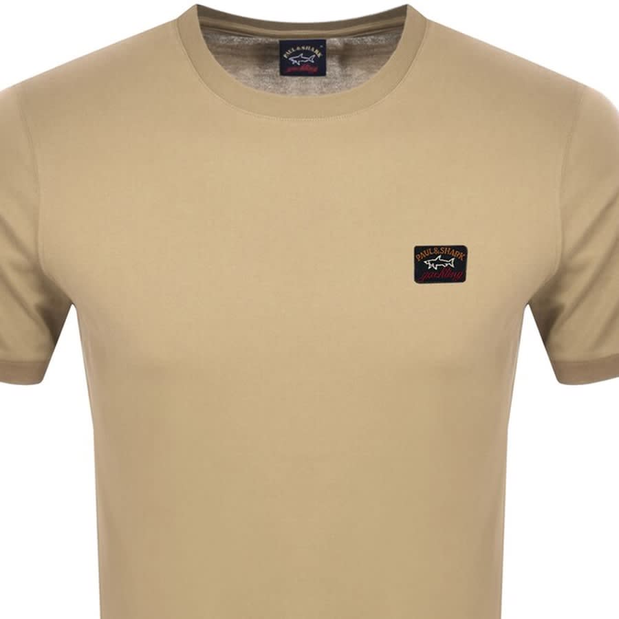 Alternative Image for ProductPaul And Shark Short Sleeved Logo T Shirt Beige2
