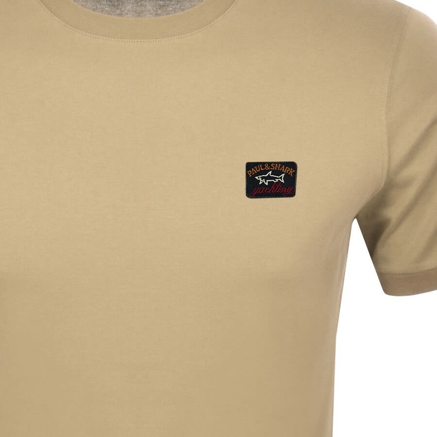Alternative Image for ProductPaul And Shark Short Sleeved Logo T Shirt Beige3