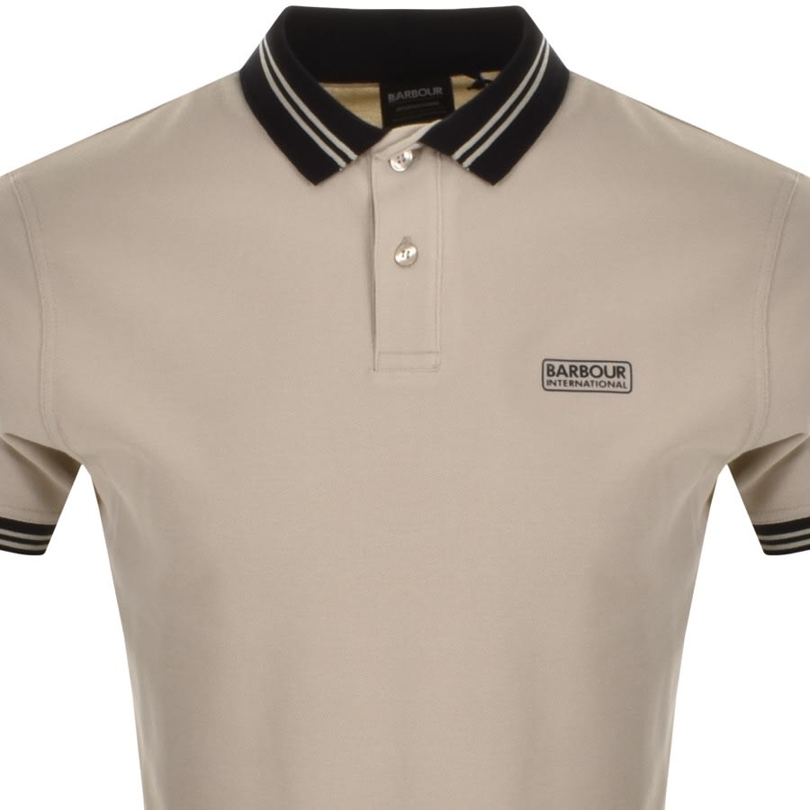 Alternative Image for ProductBarbour International Track Polo T Shirt Beige2