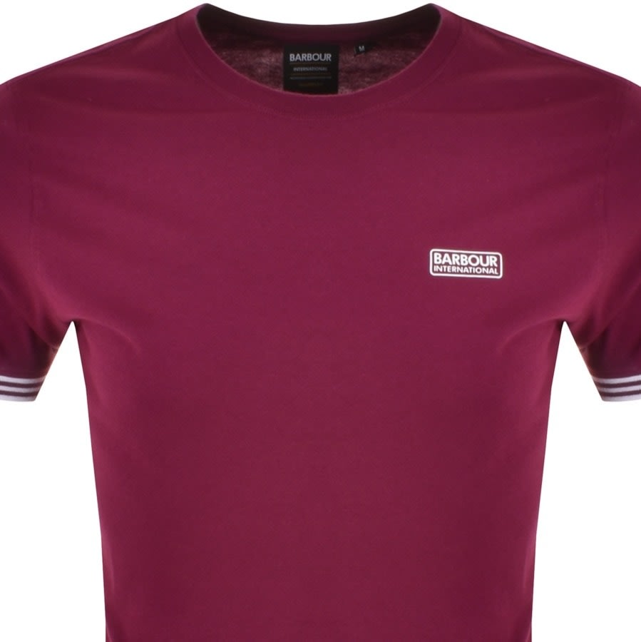 Alternative Image for ProductBarbour International Tipped Logo T Shirt Purple2