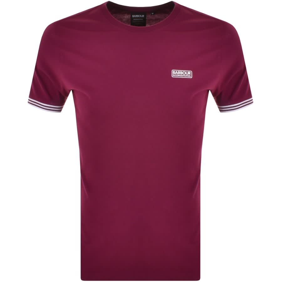 Alternative Image for ProductBarbour International Tipped Logo T Shirt Purple1