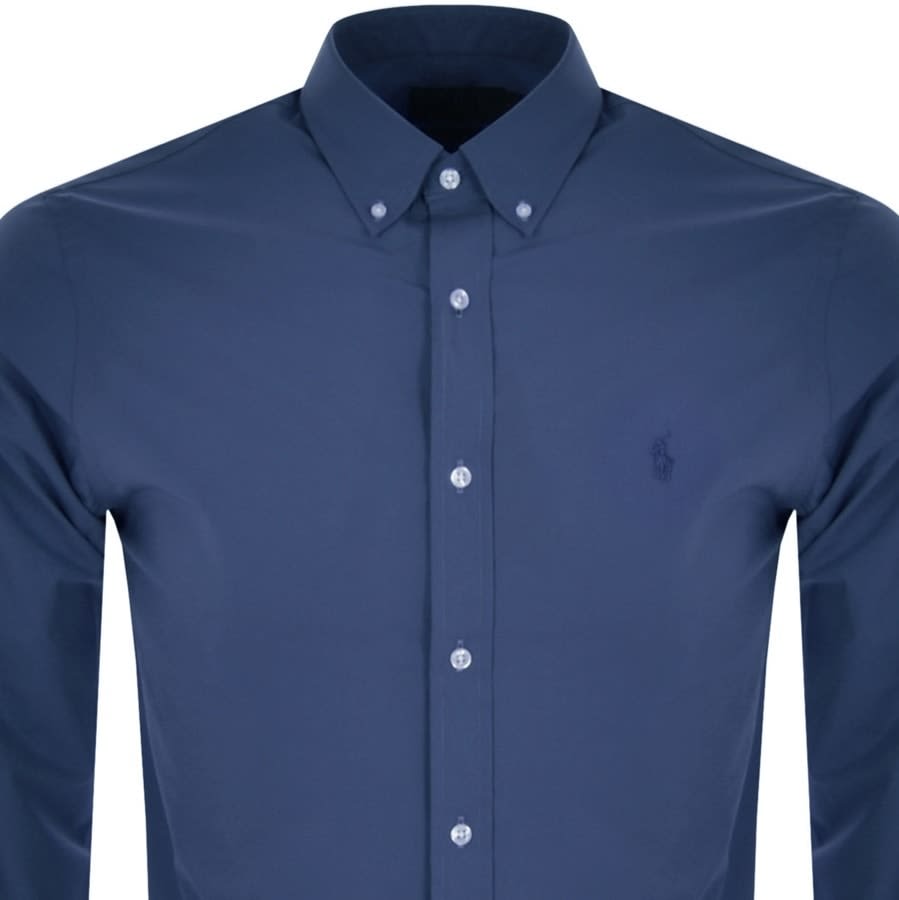 Alternative Image for ProductRalph Lauren Slim Fit Long Sleeve Shirt Navy2