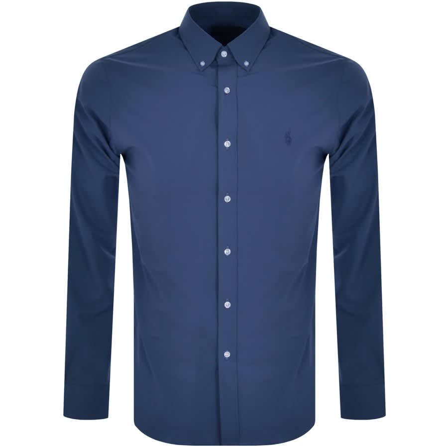Alternative Image for ProductRalph Lauren Slim Fit Long Sleeve Shirt Navy1