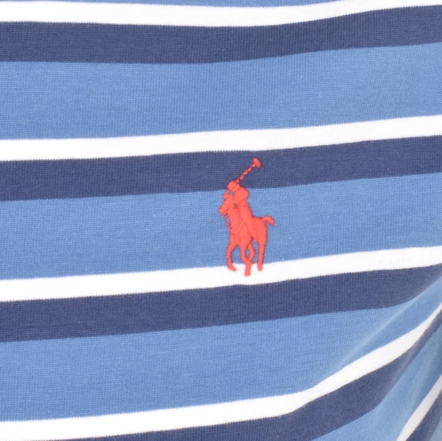 Alternative Image for ProductRalph Lauren Stripe Slim Fit T Shirt Blue3