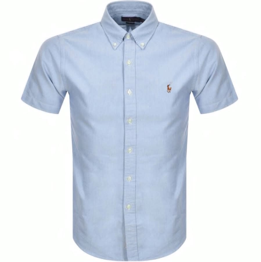 Alternative Image for ProductRalph Lauren Oxford Slim Short Sleeve Shirt Blue1