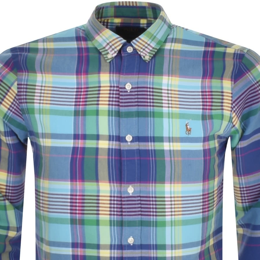 Alternative Image for ProductRalph Lauren Slim Fit Long Sleeve Shirt Blue2