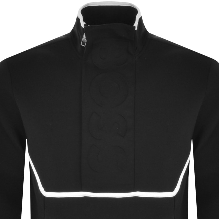Alternative Image for ProductBOSS Swover Half Zip Sweatshirt Black2