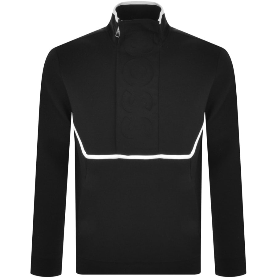 Alternative Image for ProductBOSS Swover Half Zip Sweatshirt Black1
