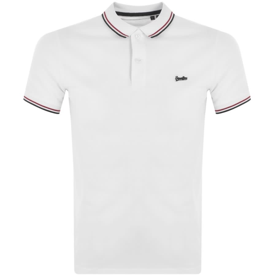 Alternative Image for ProductSuperdry Short Sleeved Polo T Shirt White1