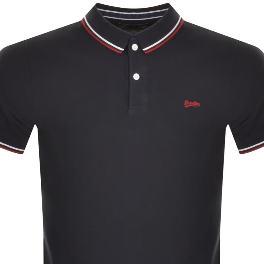 Alternative Image for ProductSuperdry Short Sleeved Polo T Shirt Navy2