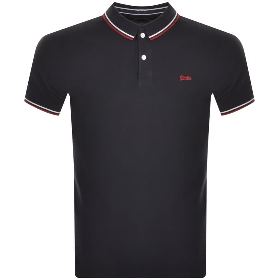 Alternative Image for ProductSuperdry Short Sleeved Polo T Shirt Navy1