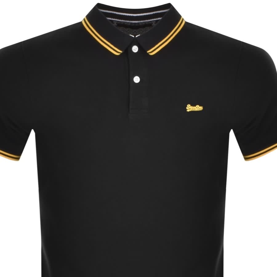 Alternative Image for ProductSuperdry Short Sleeved Polo T Shirt Black2