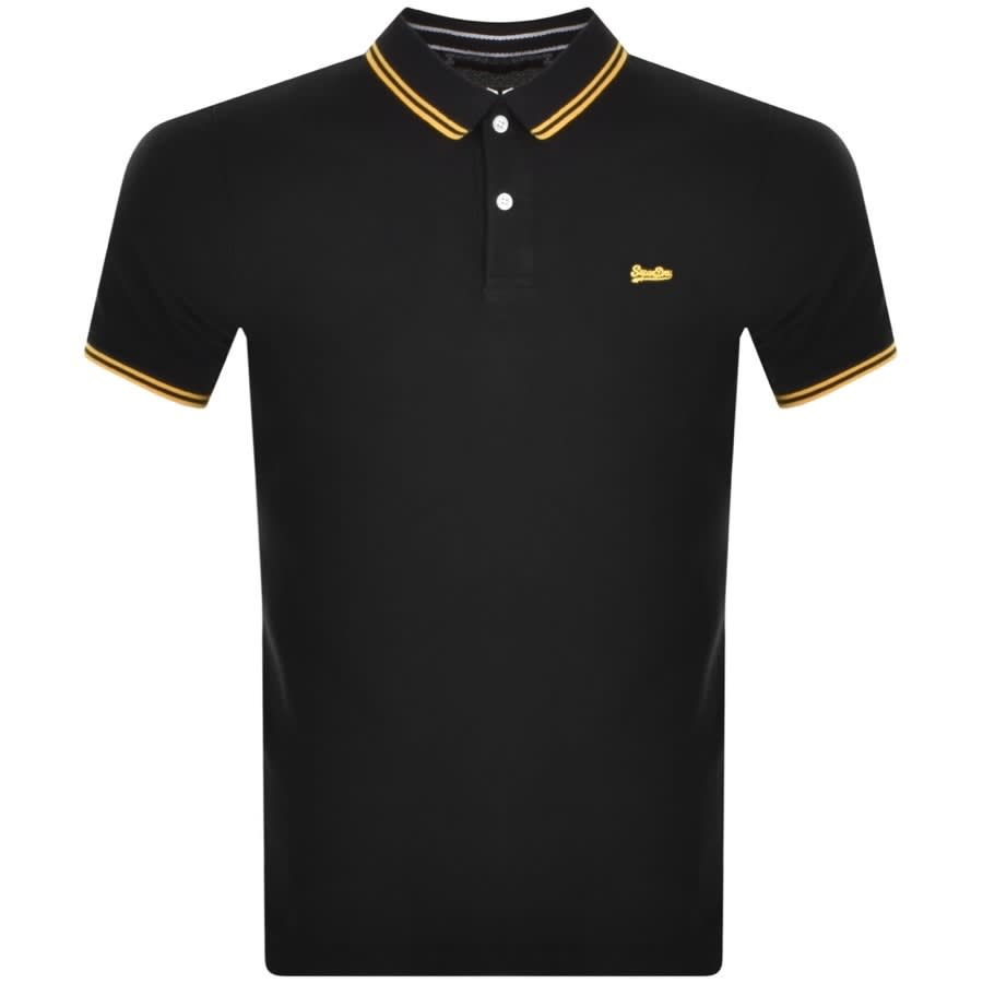 Alternative Image for ProductSuperdry Short Sleeved Polo T Shirt Black1