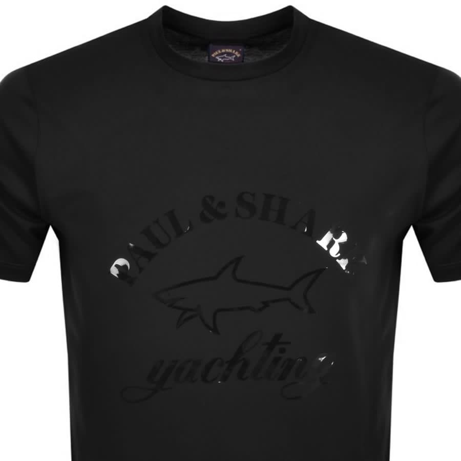 Alternative Image for ProductPaul And Shark Logo T Shirt Black2