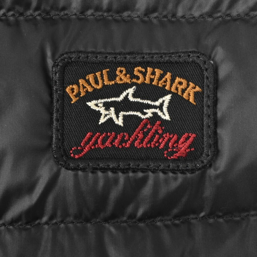 Alternative Image for ProductPaul And Shark Padded Hooded Gilet Black3