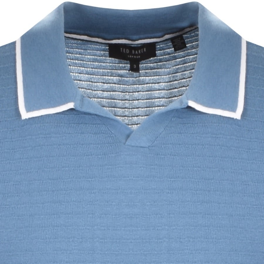 Alternative Image for ProductTed Baker Durdle Knitted Polo T Shirt Blue3