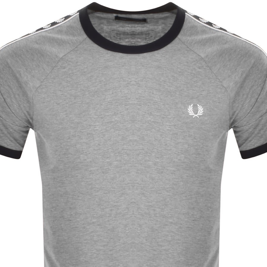 Alternative Image for ProductFred Perry Taped Ringer T Shirt Grey2