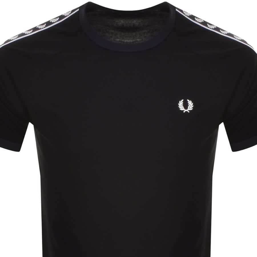Alternative Image for ProductFred Perry Taped Ringer T Shirt Black2