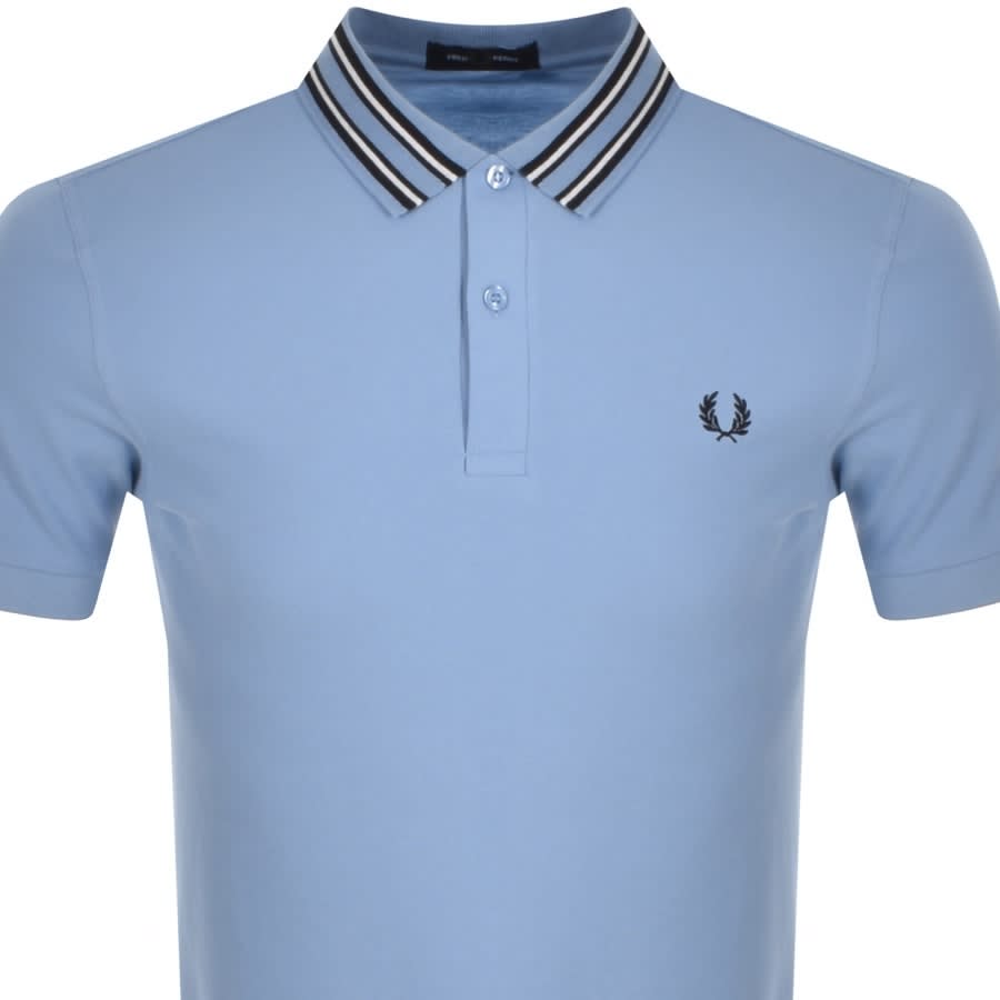 Alternative Image for ProductFred Perry Striped Collar Polo T Shirt Blue2
