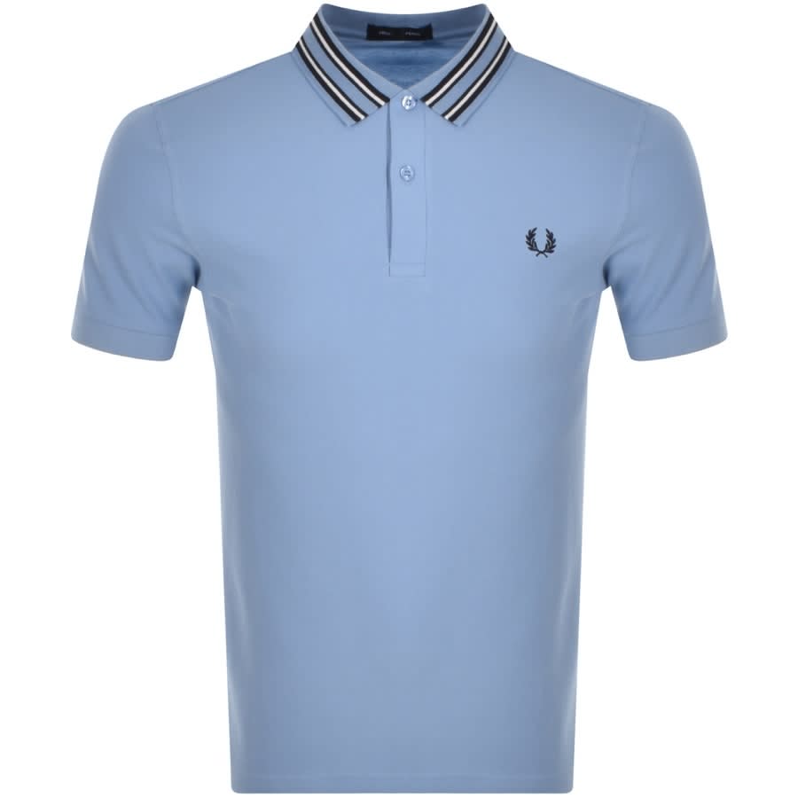 Alternative Image for ProductFred Perry Striped Collar Polo T Shirt Blue1