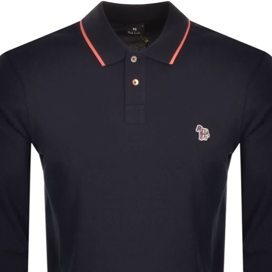 Alternative Image for ProductPS By Paul Smith Long Sleeved Polo T Shirt Navy2