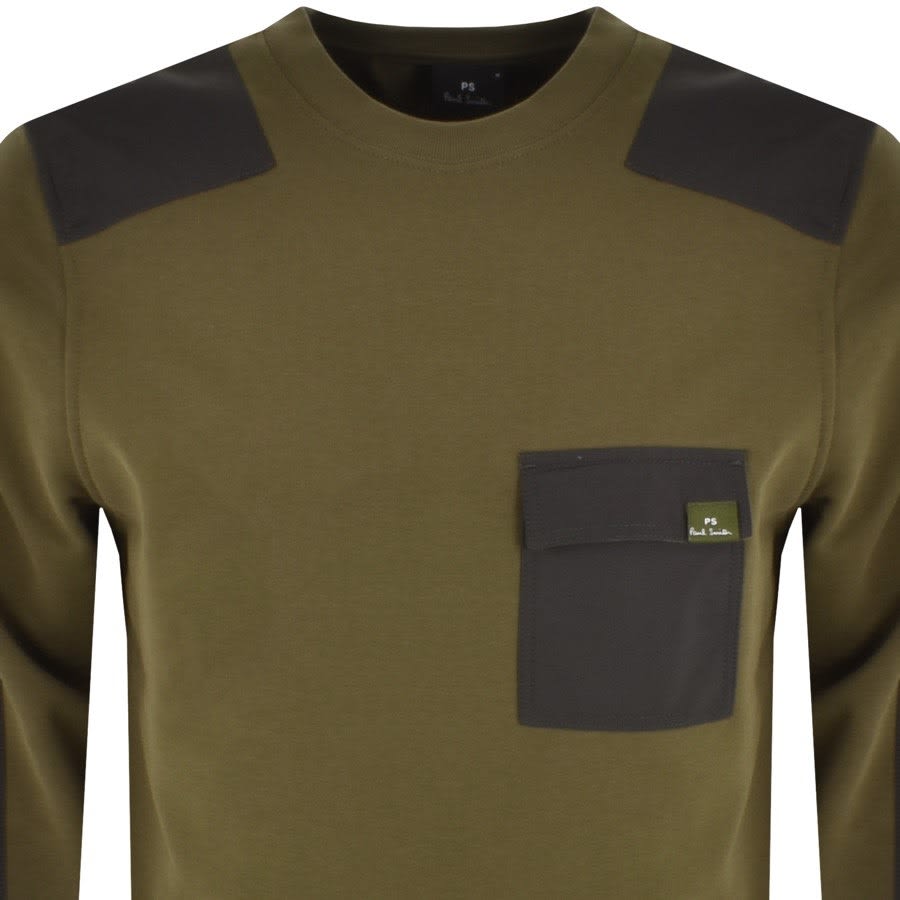 Alternative Image for ProductPS By Paul Smith Panel Sweatshirt Khaki2