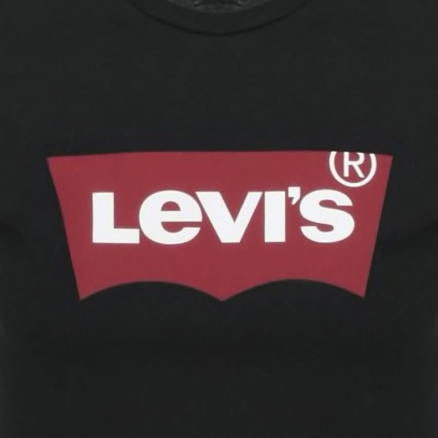 Alternative Image for ProductLevis Logo Crew Neck Long Sleeve T Shirt Black3