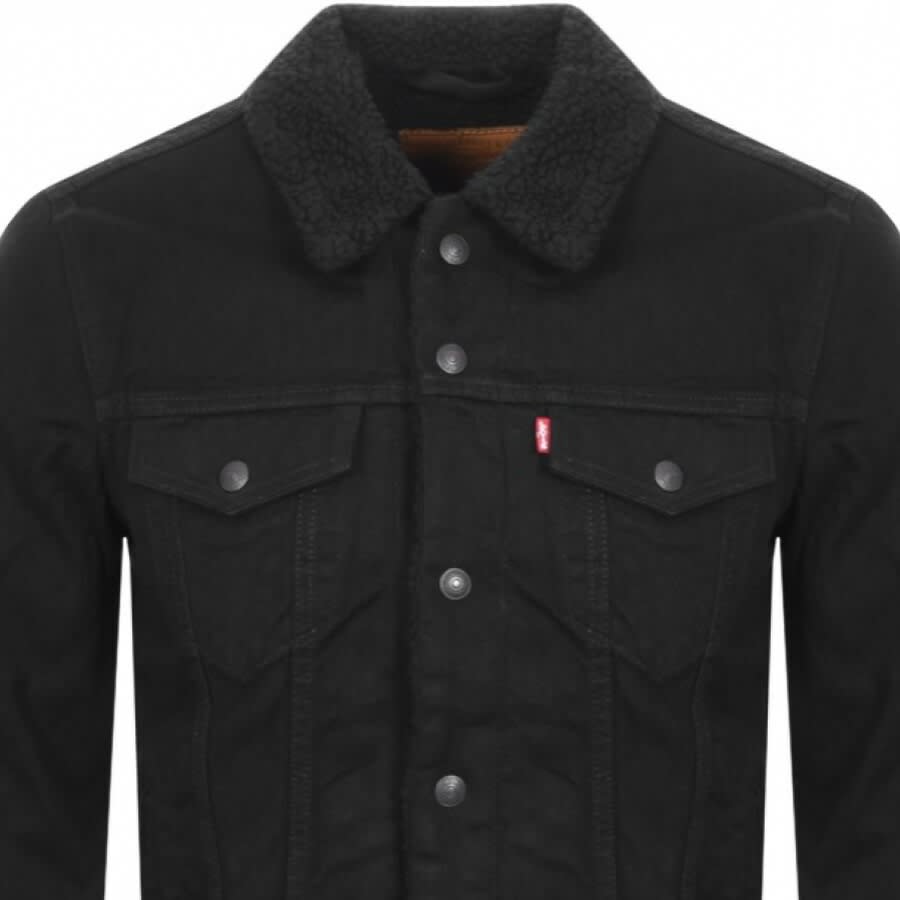 Alternative Image for ProductLevis Denim Sherpa Trucker Jacket Black2