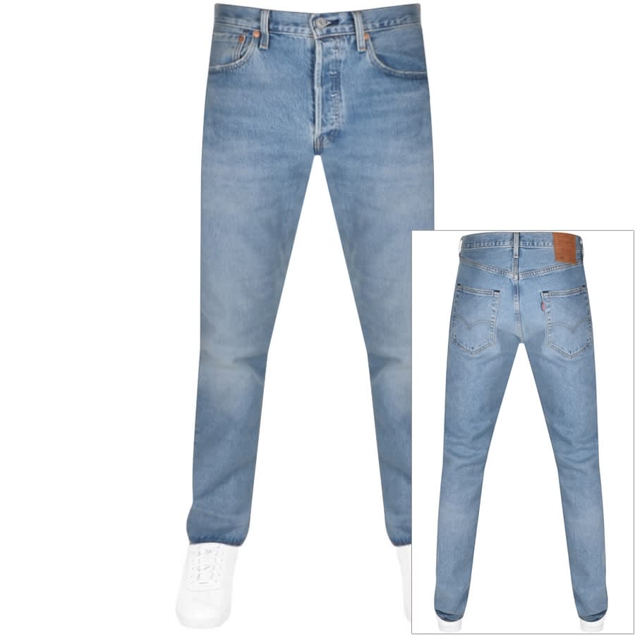 Levis 501 Original Fit Jeans Light Wash Blue | Mainline Menswear Denmark