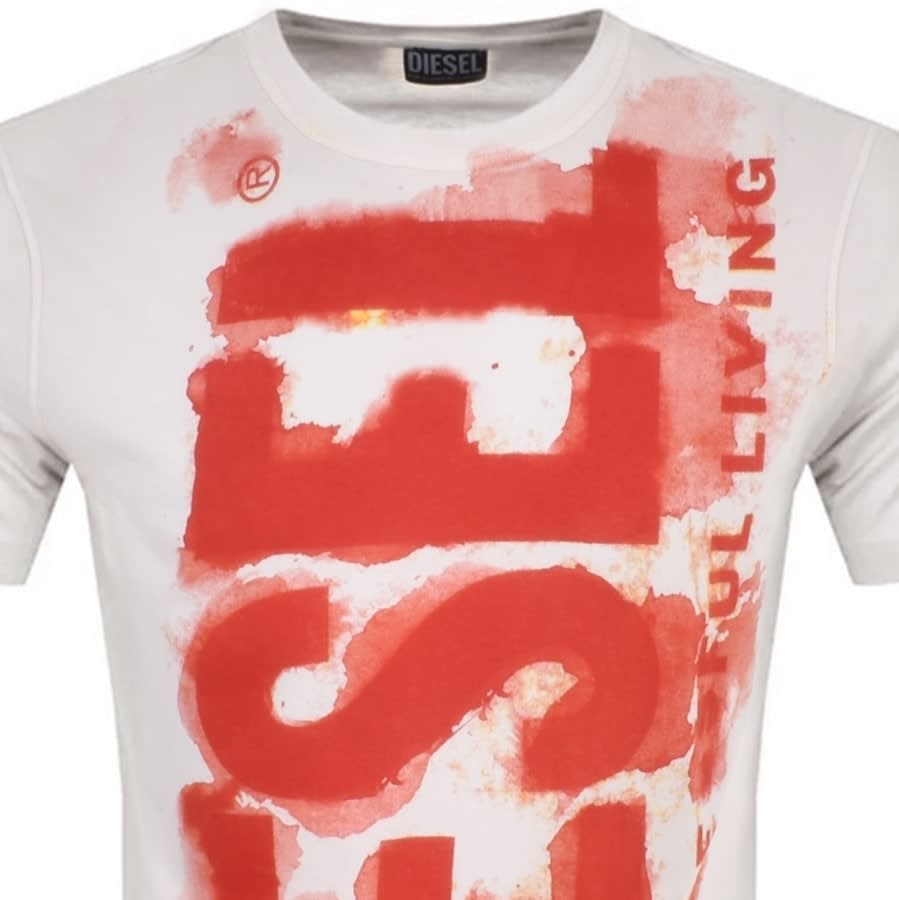 Alternative Image for ProductDiesel T Just E16 Logo T Shirt White2