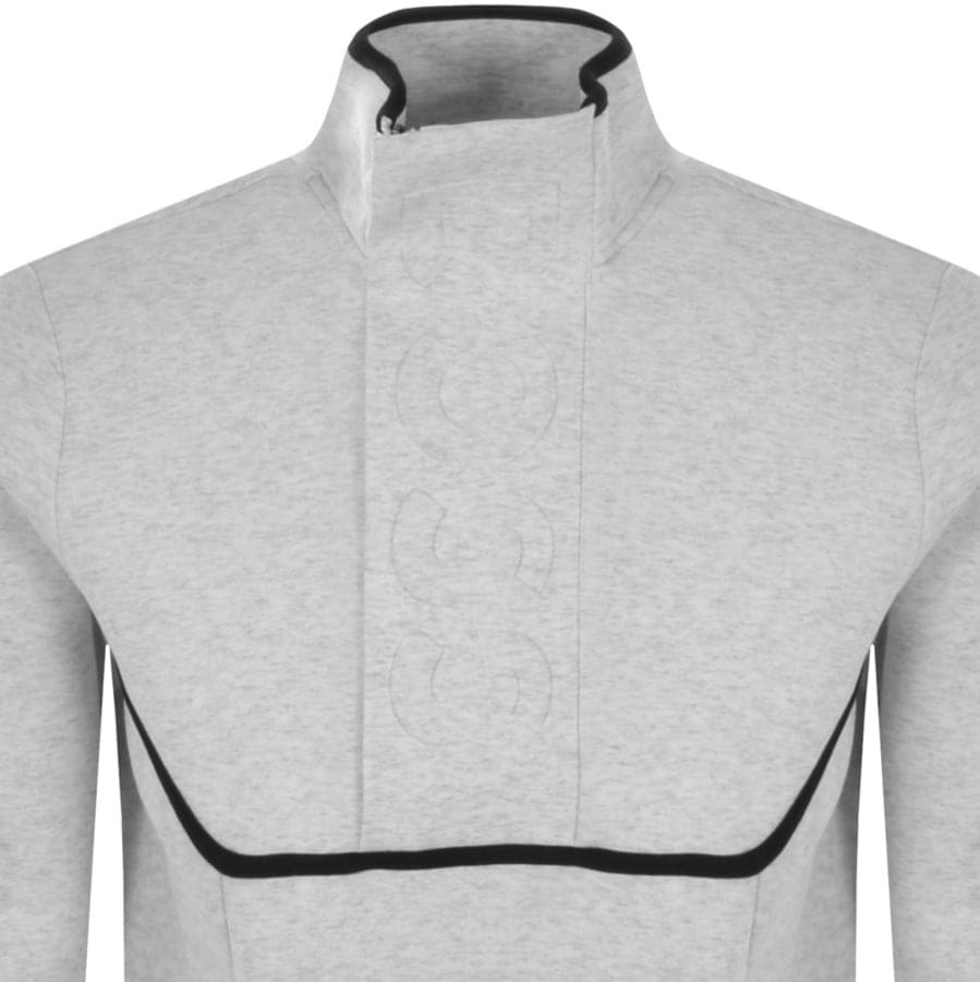 Alternative Image for ProductBOSS Swover Half Zip Sweatshirt Grey2