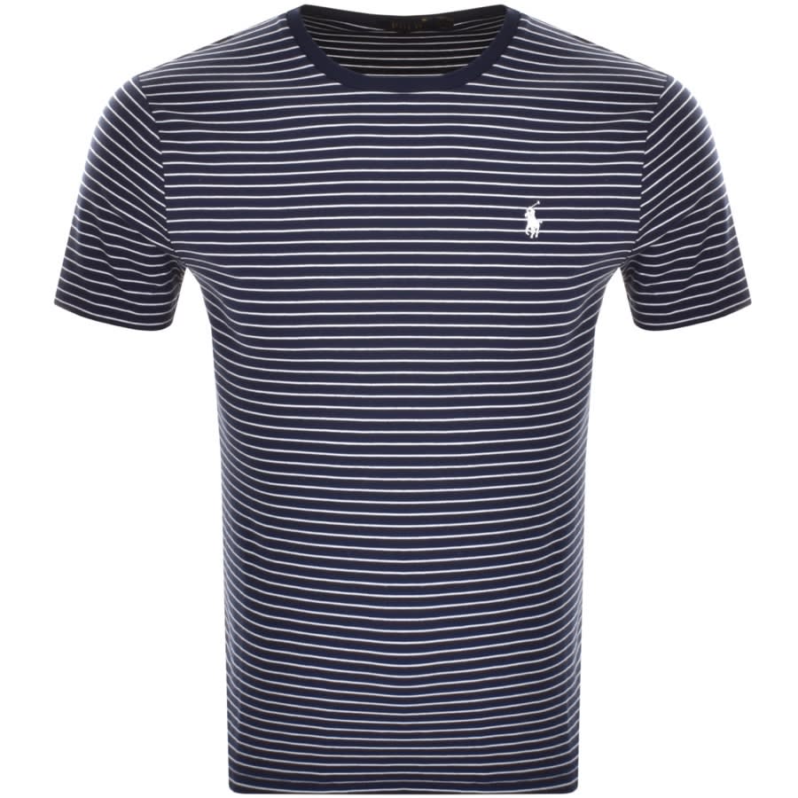 Alternative Image for ProductRalph Lauren Stripe Slim Fit T Shirt Navy1