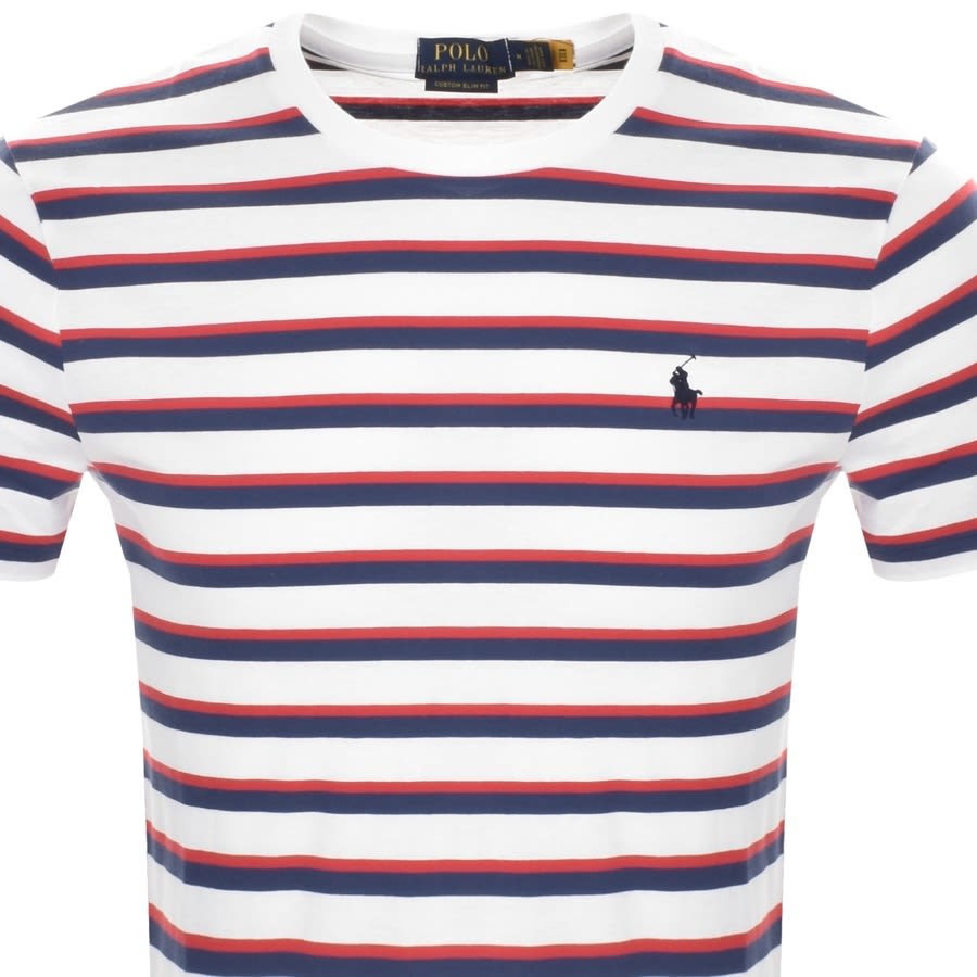 Alternative Image for ProductRalph Lauren Stripe Slim Fit T Shirt White2