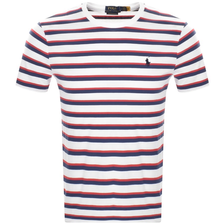 Alternative Image for ProductRalph Lauren Stripe Slim Fit T Shirt White1